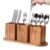 Wooden Utensil Holder – Rustic Retro Rack | Divided Countertop Organizer