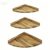 Wood Floating Corner Shelves Set of 3, Wall Mount Rustic Display Storage