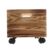 Wood Magazine Storage Box with Wheels Square Coffee Rustic Organizer