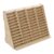 Wood Phone Caddy 48 Grid Khaki Slanted Storage Box for Classroom Office