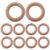 Wood Rings 10PCS Wooden Ring, Natural Wood Rings for Macrame Smooth Teething for Babies, 70x12mm
