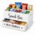 Wood Snack Organizer for Countertop, 4 Compartment Pantry Storage Bins with Drawer & Handles, Farmhouse Snack Bar Organizer for Kitchen Office, Food Container for Chips Candy Drinks (White)
