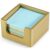 Wood Sticky Note Holder, 3 x 3 Inch Post It Note Dispenser for Office Desk Accessories, Self Stick Note Pad Holder, Memo Pad Holder Dispenser Organizer for School Office Desk Supplies, Gold