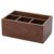 Wood Storage Box, 8.7 x 5.5 x 3.5 in 4 Compartment Organizer, Retro Remotes Holder and Desktop Organizer, for Cosmetic and Stationery Storage on Office Desk, Vanity, Countertops and Living Room