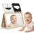 Woodtoe 2-in-1 Tummy Time Mirror, 0-180°Adjustable Angle Montessori Baby Toy, Double-Sided Design with High Contrast Black & White Cards, Shatterproof Baby Mirror for 0-18 Months Newborns Infants