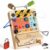 Woodtoe Montessori Busy Board, 3‑in‑1 Sensory Learning Toy for Kids 3‑6