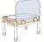 Woodtoe Small Sand and Water Table for Toddlers, Wooden Sensory Play Activity Table with Collapsible Bin, Acrylic Board & Water Track Toys, Summer Outdoor Toys Kids Playset for Age 1+