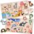 WoodTrove Wooden Peg Puzzles for Toddlers 1-3, 2 Pcs Montessori Puzzles, Animal & Sea Themes Puzzles, Great Preschool Educational Learning Gifts for Girls and Boys