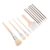 Wool Paint Brush Set 11 Styles Wooden Handle for Ceramic Art