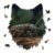 Worm on A Stick Puzzles for Adults, 175 Pieces, Wolf Shape