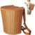 Woven Rattan Backpack Basket, Large Wicker Market Basket with Adjustable Straps, Harvest Basket for Gardening, Flower & Berry Picking, Grocery Shopping, Picnic, Farmers Market, Home Storage