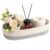 Woven Toilet Paper Basket – Storage Basket for Back of Toilet, Over Tank, Small Basket for Home Decor, Bathroom, Living Room, Bedroom Organizer (White and Grey, M – 14.2″ L x 6.3″ W x 3.8″ H)