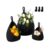 Woven Wall Organizer Baskets Set of 3 with Cotton Rope, Black