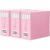WOWBOX Sheet Organizers and Storage,Closet Bed Sheet Organizer Under Bed Storage and Organization with Label Cards & Clear Window for Bedding Sheets,Duvet Covers,Blankets (3 Pack，Pink)