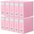 WOWBOX Sheet Organizers and Storage,Closet Bed Sheet Organizer Under Bed Storage and Organization with Label Cards & Clear Window for Bedding Sheets,Duvet Covers,Blankets (10 Pack，Pink)