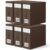 WOWBOX Sheet Organizers and Storage,Closet Bed Sheet Organizer Under Bed Storage and Organization with Label Cards & Clear Window for Bedding Sheets,Duvet Covers,Blankets (6 Pack，Brown)