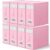 WOWBOX Sheet Organizers and Storage,Closet Bed Sheet Organizer Under Bed Storage and Organization with Label Cards & Clear Window for Bedding Sheets,Duvet Covers,Blankets (8 Pack，Pink)