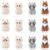 WOZADU 12 PCS 3D Cat Series Silicone Focal Beads for Pens, Silicone Beads Bulk for Keychain Bracelet Necklace Making, Handmade Crafts Supplies
