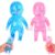 WOZADU 2 PCS Glitter Doll Shaped Squeeze Toy, 5.51 Inch Soft Novelty Sensory Fidget Hand Toy, Slow Rising Squishies Stress Balls Anxiety Relief Toy for Adults
