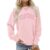 Wrenpies Teacher Sweatshirts for Women Cute Teacher Life Graphic Shirt Inspirational Long Sleeve Crewneck Loose Pullover Tops (Pink,S)