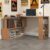 Writing Table Workstation,L Shaped Corner Computer Desk,360° Rotating Home Office Desk