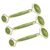 WRITWAA 3pcs Face Massage Roller: Polished Jade Massager – Dual Head Eye Roller – 360° Massager for Facial Care, Under Eye Puffiness and Dark Circles