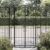 Wrought Iron Garden Gate with Posts, 47.6 x 70.9 Inch Decorative Metal Entryway Gate for Yard, Patio, and Lawn, Black