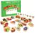 WRYBV Wooden Greedy Caterpillar Lacing Toy, Montessori Bead Stringing Game, Fine Motor Skills Exercises with 18 Large Fruit Wooden Blocks & 8 Pattern Cards
