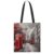 WSOIHFEC Red London Street Reusable Shopping Cloth Bag Tote Bags