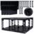 WSRYLTCH Brick 16×16 Plate 1/3 with Holes,Pins Suppor Pillar Accessories Pack,Pixel Art Painting Base Classic Building Block Bulk Parts and Pieces Sets – Compatible with 65803(Black)