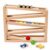 Wswqop Children Sensory Track Wooden Marble Run Car Ramp Toy Visual Tracking with Beech Wood Frame Smooth Rounded Touch Colored Inserts for Engagement Suitable Sensory Rooms Early Education