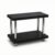 Wswqop Small Shelf Two Tier Tabletop Organizer Storage Rack Solid Wood Decks Iron Supports Leveling Feet Open Design Suitable for Vanity Tray Area Dresser bar workspace, Black, Small