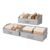 WUIKE Closet Organizers and Storage, Trapezoid Storage Bins, Fabric Closet Bins with Handles, Foldable Storage Baskets for Clothes, Purse, Blanket, Herringbone Gray, Extra Large, 3-Pack