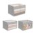 WUIKE Closet Storage Bins, Fabric Bins, 3-Pack, 21L, Clear Window, Greige
