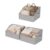 WUIKE Closet Storage Bins with Handles, 3-Pack, Large, Open Front, Greige