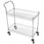 Wultek 2 Tier Rolling Mail Cart with Wheels 550 LBS Capacity for Laundry