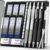 WUO 0.5&0.7mm Mechanical Pencil Set with Eraser Pen, 4-Pack, Black & White