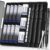 WUO 0.5mm Mechanical Pencil Set, 3 Black Metal Drafting Pencils with 480 HB Lead Refills, Precision Eraser Pen, 4B Erasers & Case, Mechanical Pencils for Writing, Drawing, Sketching & School