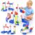 WUPIOS KlickRail Electric Train Set for Kids 3 4 5 6 7 8, 3D Flexible Race Track Magnetic Track Car with Gravity Defying Train Track Cube Track,115 PCS Car Track for Toddlers 3-5 STEM Learning Gift