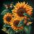 WUSARPLY Sunflowers Stamped Cross Stitch Kits for Beginners Adults