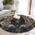 WUXEKZO Ultra Soft Memory Foam Skull Fire Poker Cards Round Floor Mat for Bedroom Laundry Room, Anti-Skid Yoga Round Mat Home Decor
