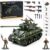 WW2 Army Tank Building Blocks Set M4A3E8 Sherman Model with Figures