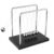 WXBRMCRY Large Newton’s Cradle 5 Balls Pendulum Black Wooden Base Ornament