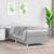 WXGTBKPR Twin XL Box Spring Bed Frame with Mattress and Topper Light Gray 39.4″x79.9″ Fabric Upholstered Platform Bed