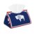 Wyoming State Flag High-Grade Faux Leather Tissue Box Cover