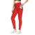 XAOman High Waist Vietnamese Flag Print Yoga Pants for Women Black