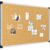 XBoard Cork Bulletin Board 36″ x 24″, Notice Board with Silver Aluminium Frame for Home School Office