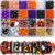 XBYzuzi 2600Pcs Halloween Beads for Bracelets Jewelry Making Kit, Orange Black White Purple alloween Polymer Clay Beads Pumpkin Evil Eye Skull Bead with Ghost Spider Charms for DIY Craft Earring