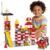 XENQITOYS Fire Station Playset Classic Big Building Blocks Fire Station Toy