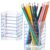 XEQWZVFR 2Pcs Clear Acrylic Pen Holder with Blue Line, Pencil Holder for Desk Makeup Brush Holder for Teacher Students Home Office Back to School Supplies, 2.6x 2.6x 4 inches